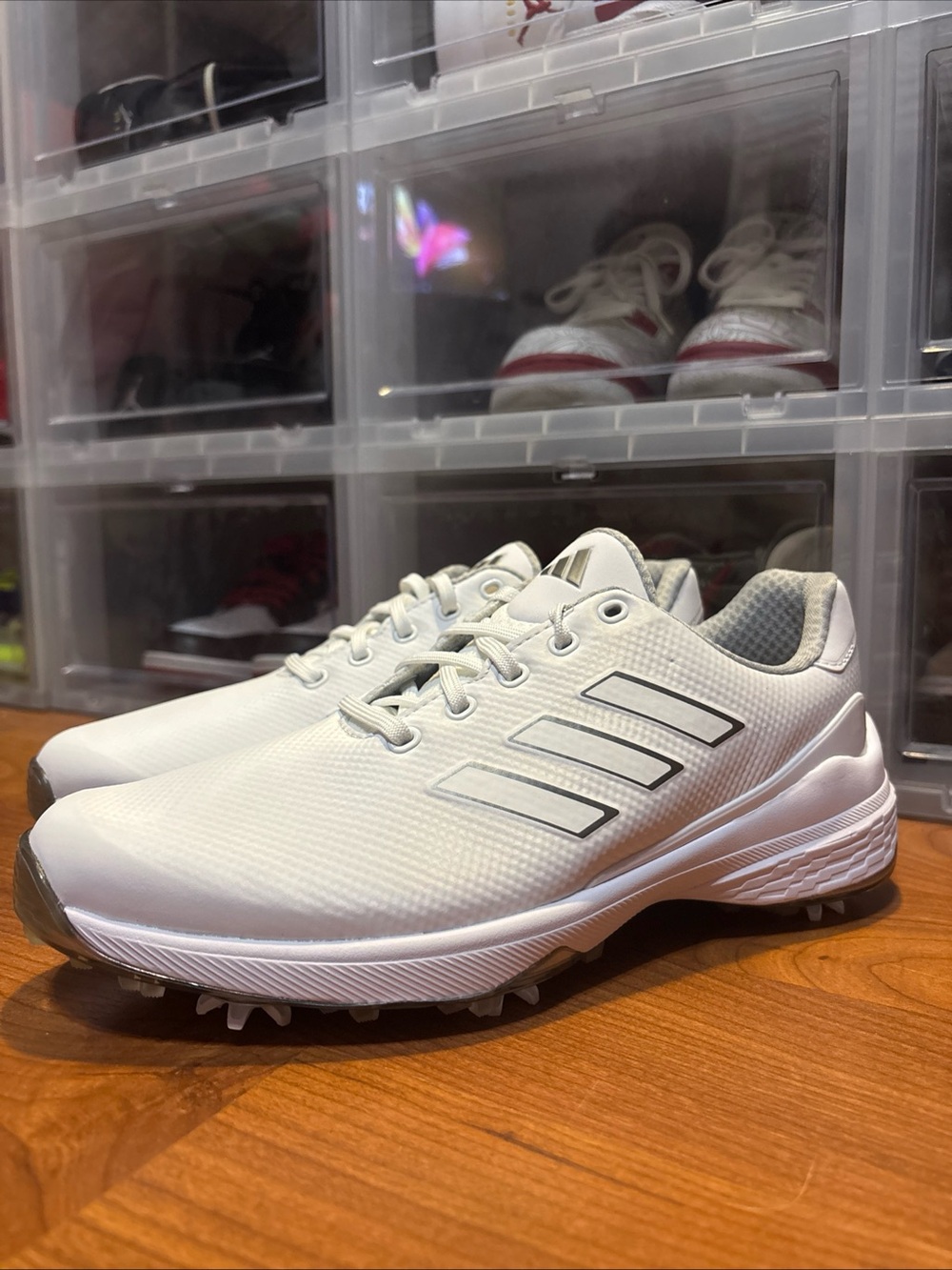 Adidas ZG23 Golf White Silver GW1177 Golf Shoes Men's Sz 9.5 New Without Box